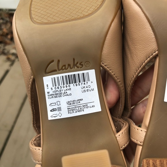Clarks Kepley Lane Warm Beige Nude Leather Slingback Pointed Toe Pumps - Picture 7 of 8